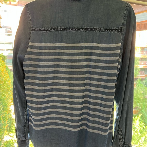 Halogen chambray stripe button down - Picture 4 of 8